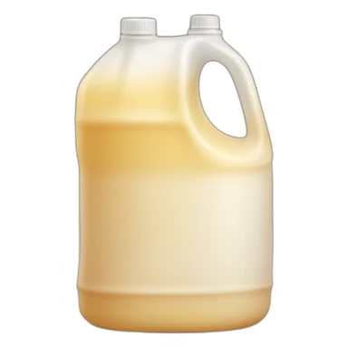 gallon milk jug filled halfway with brownish yellow liquid sticker