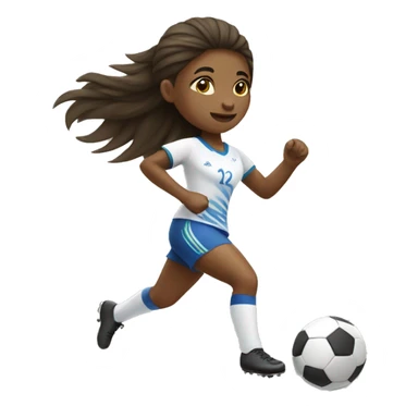 summer olympics girl playing soccer sticker