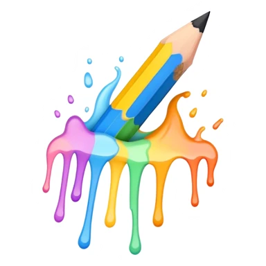 pastel melted pencil sticker