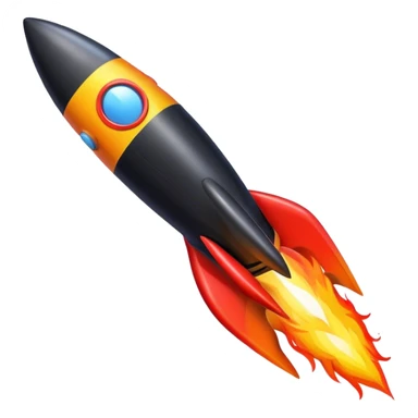 driving fine black rocket with fire color france sticker