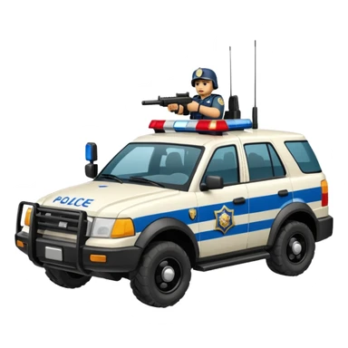 Well armed rugged Imperial Shock Troopers police car off road interceptor from hell sticker