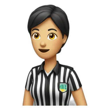 whistle of basketball referee woman sticker