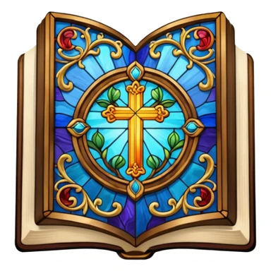 Stained glass bible sticker