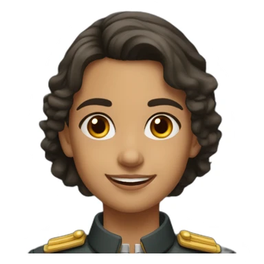 Spanish Lieutenant abadin, is a young girl that always is smailing sticker