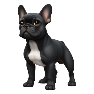 Black French bulldog  sticker