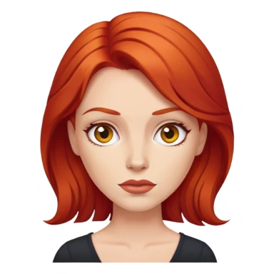 red hair woman with sassy attitude  sticker