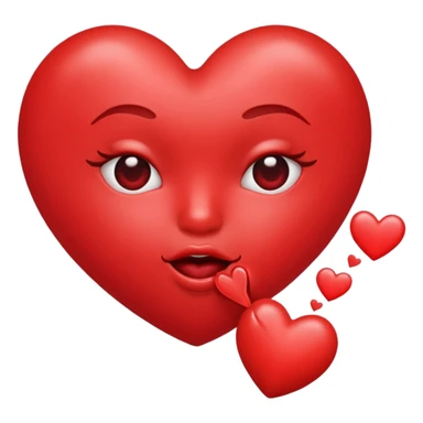 Heart blowing kisses sticker