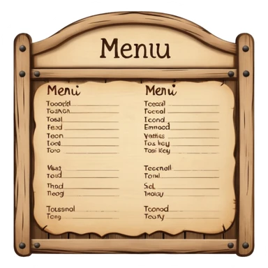 Menu board sticker
