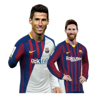 cristiano ronaldo and lionel messi fusion sticker