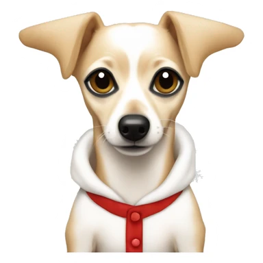 all white tan Chiweenie Christmas pajamas  sticker