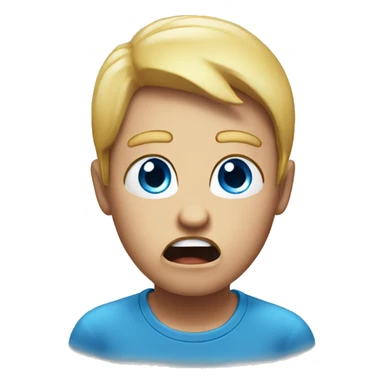 Shocking face with blue eyes  sticker