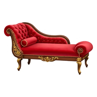 Antique Red chaise lounge sticker