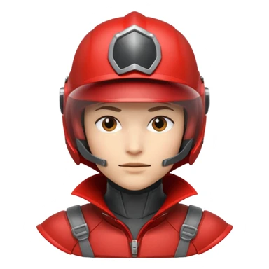 redhood with helmet and visor sticker