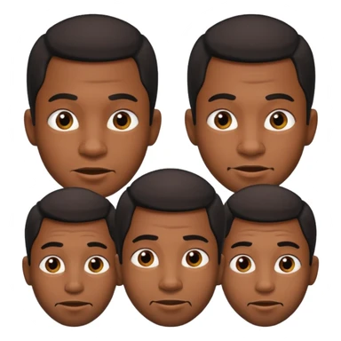 Male black facial expressions sticker