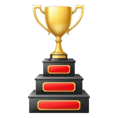 trophy on a winners podium sticker