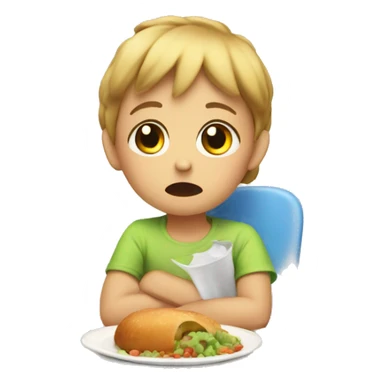 the child doesn't want to eat sticker