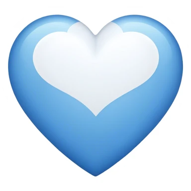 Blue and white heart sticker