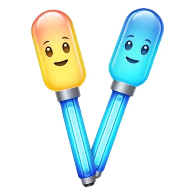 a dual of lightstick sticker