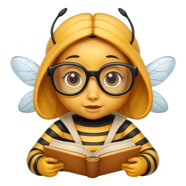 bees with books with opticals sticker