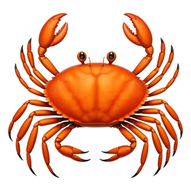 A crab with a total of eight legs sticker