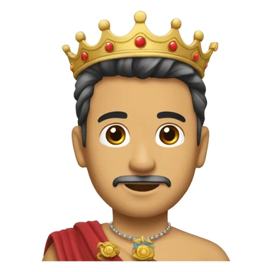 Chico con corona de rey montado en una lancha  sticker