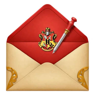 Hogwarts envelope with red sealing wax sticker
