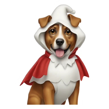 Dog wearing a costume  sticker