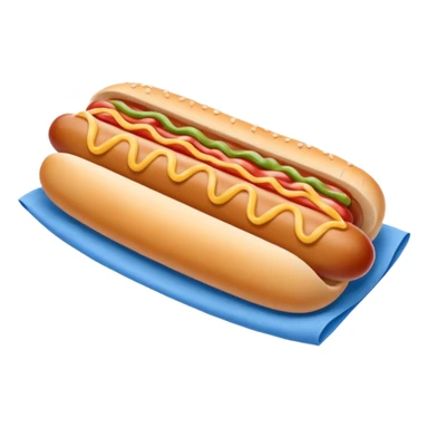 hotdog with napkin blue (#00A3E0) and red (#F9423A) sticker