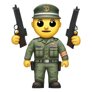 Us armed forces with 2 pistols sticker