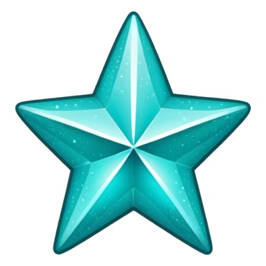 teal star with sparkles sticker