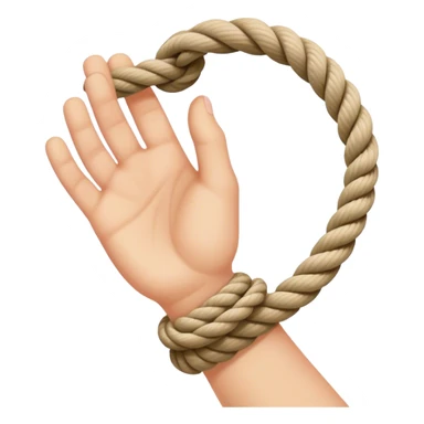 hand letting go a rope sticker