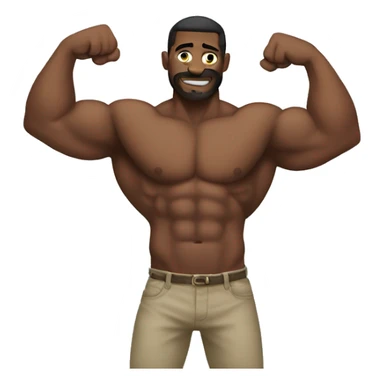 survivor proud of himself flexing his muscles sticker