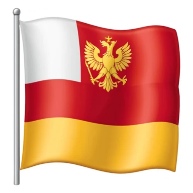 combine half the macedonian flag with half the polish flag so there is an even amount of each in the one flag. keep the colours of the flags the same do not merge them. just cut half of each and put them together, the polish flag is this 🇵🇱 and macedonian is this 🇲🇰 sticker