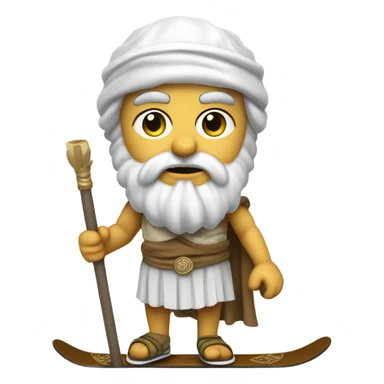 Socrates on skis sticker