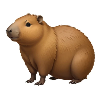 cinematic-capybara-realistic-full-body-on all fours-emoji,-plump-and-relaxed-body-soaking-in-the-warm-sun,-short-brown-fur-slightly-ruffled,-head-tilted-dramatically,-calm-expressive-eyes-exuding-serene-wisdom,-simplified-yet-realistic-focused-features,-highly-detailed,-glowing-with-an-almost-sarcastic-glow sticker