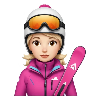 Woman Skiing Background Matterhorn sticker