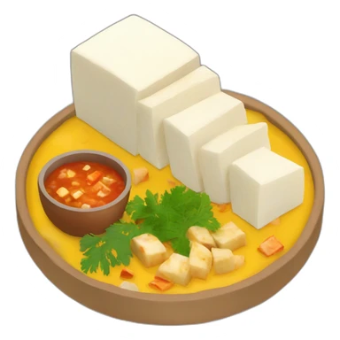 Sag paneer dish isometric sticker