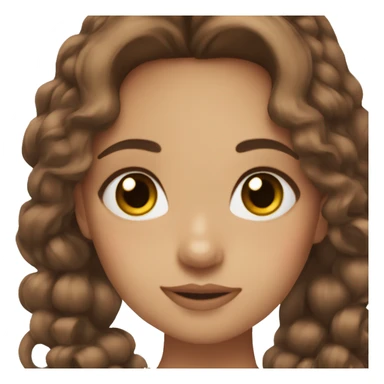 Coquette aesthetic with brown hair and a bow in her hair and brown eyes sticker