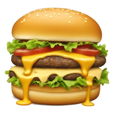 Smash burger with melted cheese sticker