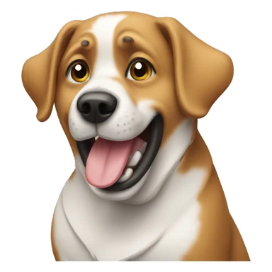 A dog calling on his phone sticker