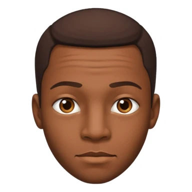 Male african american facial expressions sticker