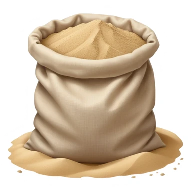 Linen Opened bag full of sand sticker