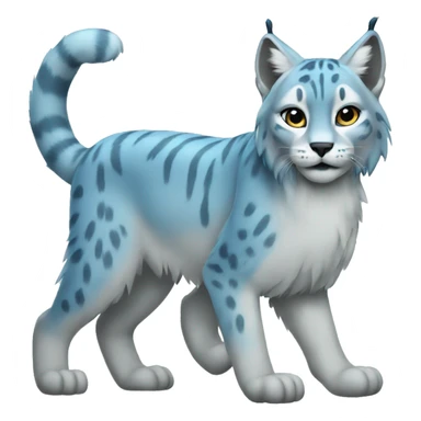 A blue lynx full body sticker