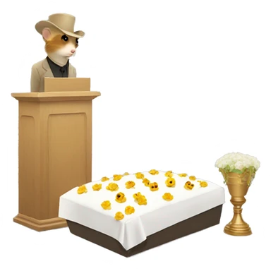 hamster funeral sticker