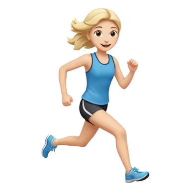 run behind girl sticker