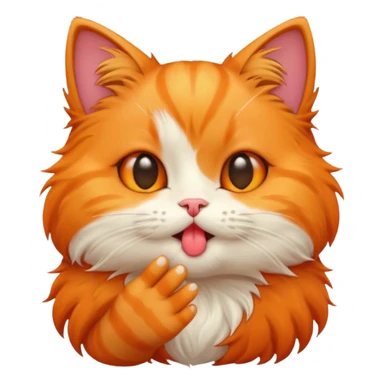 cat blowing kiss sticker