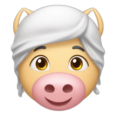 arabe qui fait bisous à un cochon sticker