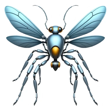 robot flying insect sticker
