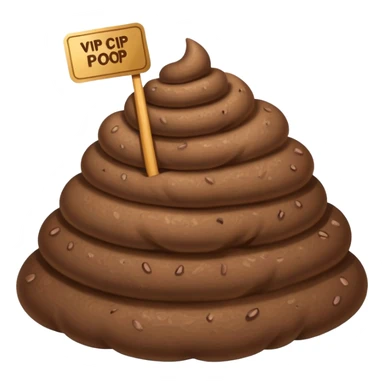 poop with a vip ticket  sticker