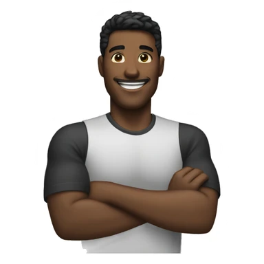 hombre negro con una manito feliz sticker